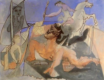komposition Ölbilder verkaufen - Minotaure mourant Komposition 1936 Pablo Picasso